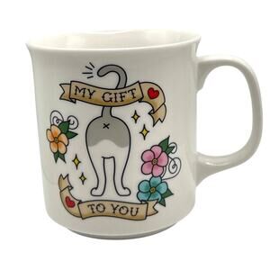 Fred 'My Gift To You' Cat Mug – Funny 16oz Ceramic Coffee Cup for Cat Lovers